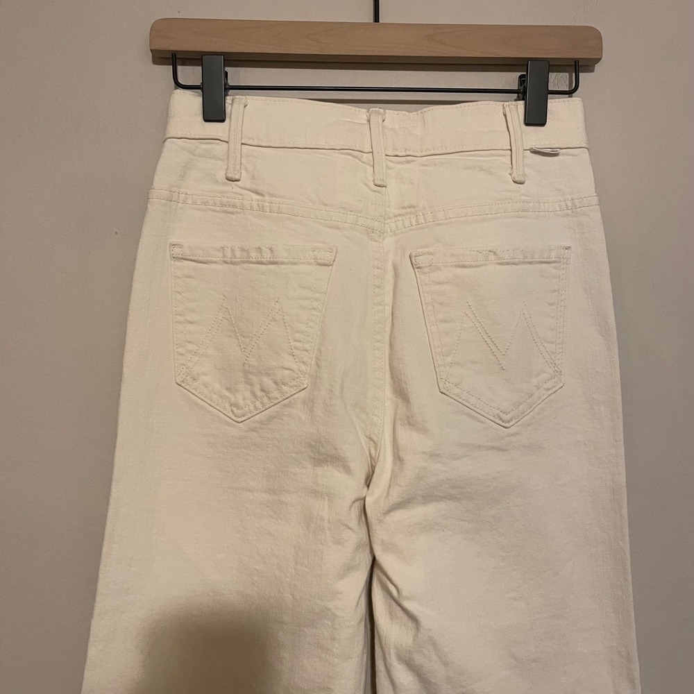 Mother Superior jeans The Hustler Roller Heel Act Natural 25 wide leg cream boho - Picture 6 of 9